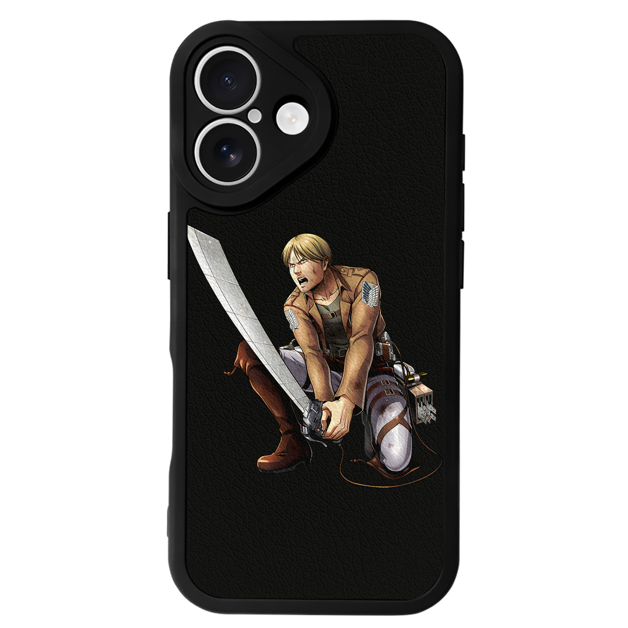 （画像用） 進撃の巨人 ミケ·ザカリアス Attack on Titan Mike Zakarius 【iPhone 16シリーズ対応】シリコンスマホケース（レザー調） 材質：シリコン